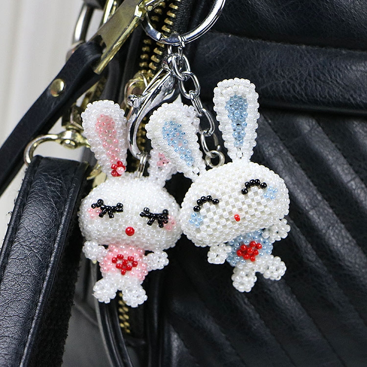 Luxury Bags Made In China - พวงกุญแจกระต่ายลูกปัดทำมือ น่ารัก ของขวัญเพื่อน ของขวัญหรูหรา อีสเตอร์ จี้เล็กๆ